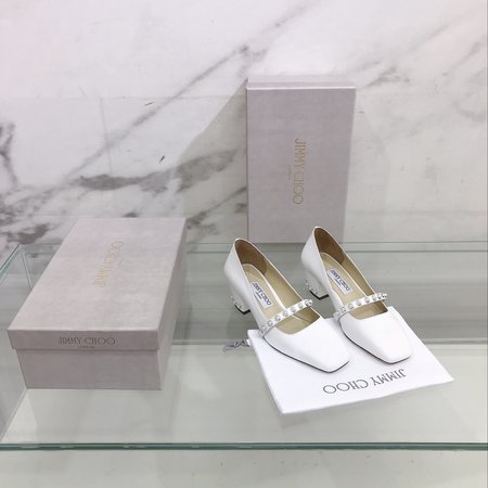 Jimmy Choo Pearl stud retro chunky heel ladies shoes