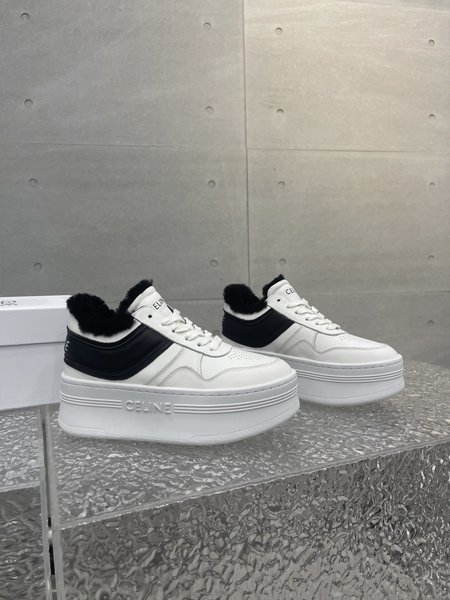 Celine thick sole white shoes