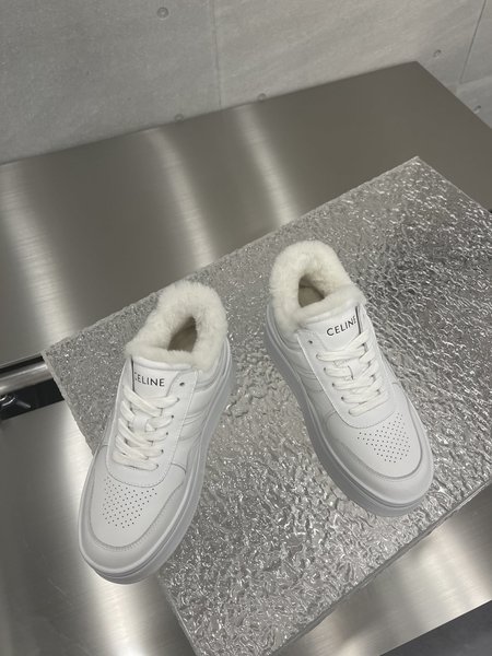 Celine thick sole white shoes