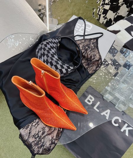 Prada Kitten Heels colorful drill boots