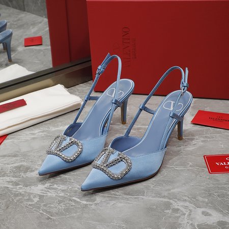 Valentino Big V Buckle High Heel Sandals