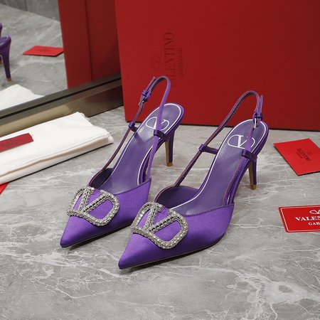 Valentino Big V Buckle High Heel Sandals