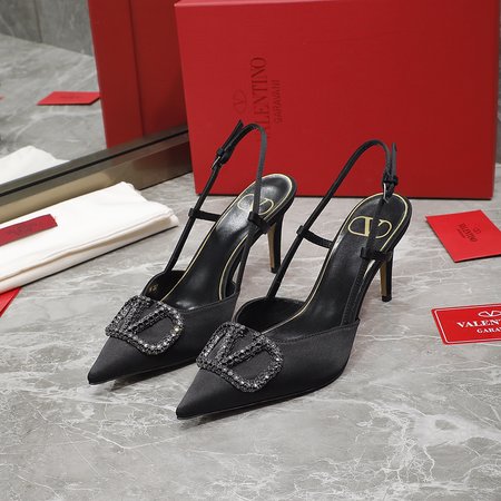 Valentino Big V Buckle High Heel Sandals