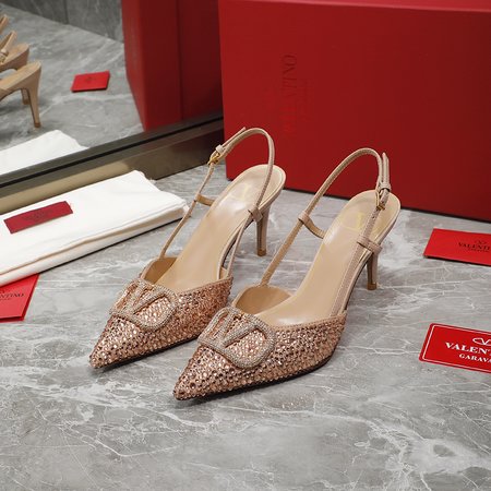 Valentino Big V Buckle High Heel Sandals