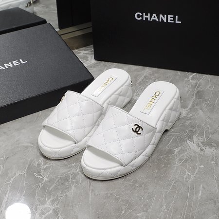 Chanel Platform platform sandals and slippers