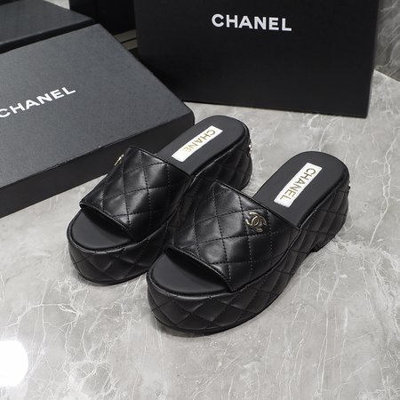 Chanel Platform platform sandals and slippers