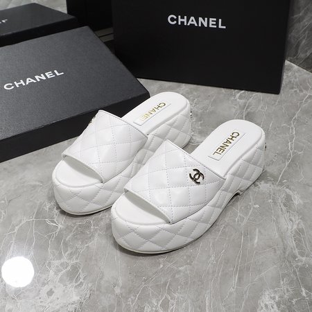 Chanel Platform platform sandals and slippers
