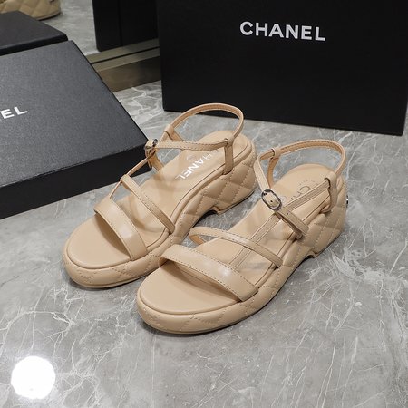 Chanel Platform platform sandals and slippers