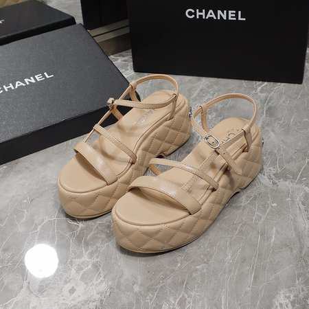 Chanel Platform platform sandals and slippers
