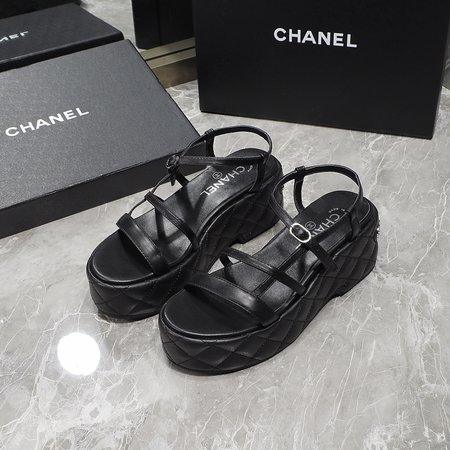 Chanel Platform platform sandals and slippers