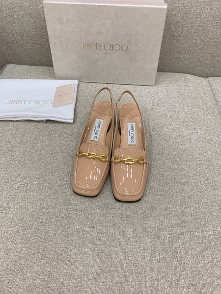 Jimmy Choo hollow back block heel shoes