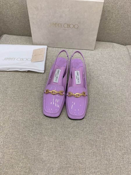 Jimmy Choo hollow back block heel shoes