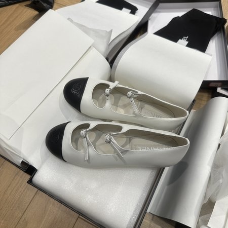 Chanel Double Strap Mary Jane Ballet Shoes for Women