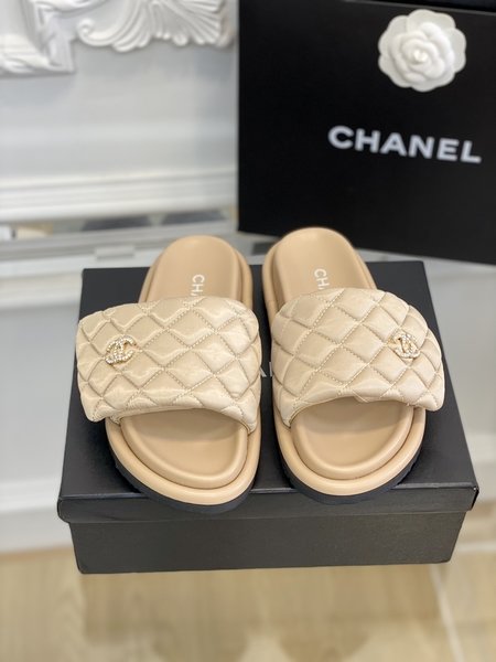 Chanel platform slippers