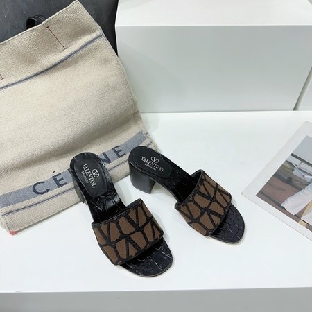 Valentino v buckle high heel sandals