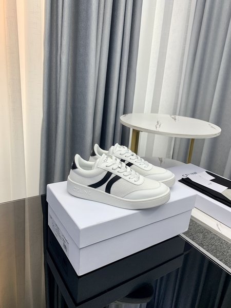 Celine Flat casual couple white shoes
