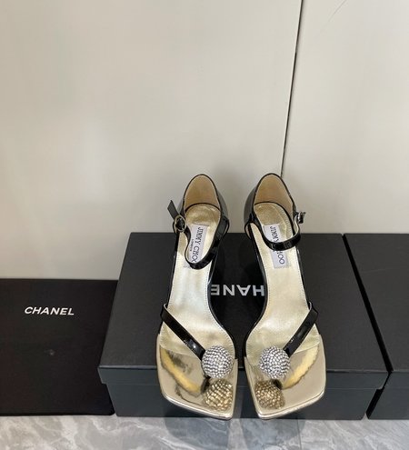 Jimmy Choo Large pearl diamond sandals