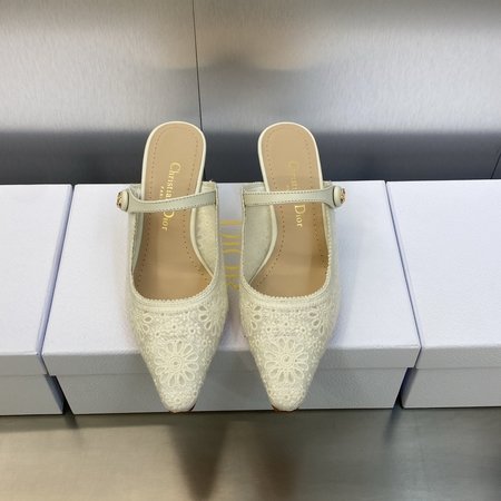 Dior D-Capture lace mesh mules