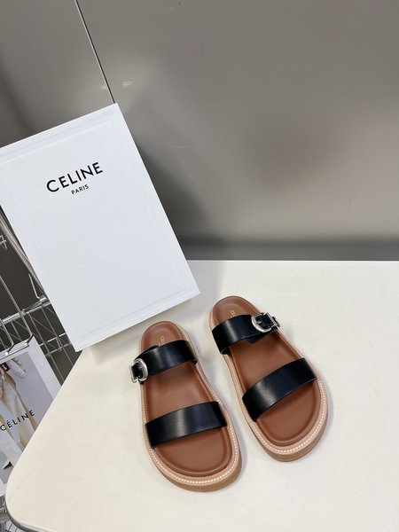 Celine First layer imported cowhide slippers