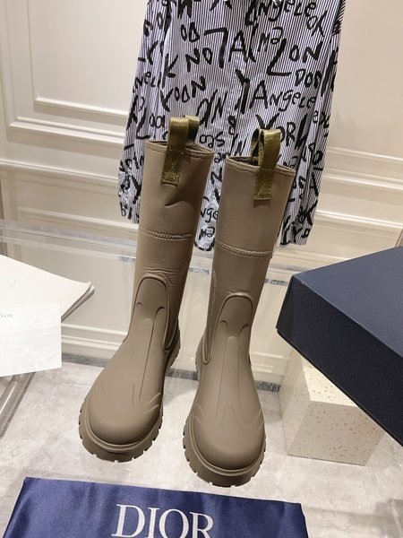 Dior Round toe couple style mid calf elastic boots
