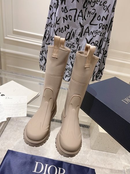 Dior Round toe couple style mid calf elastic boots