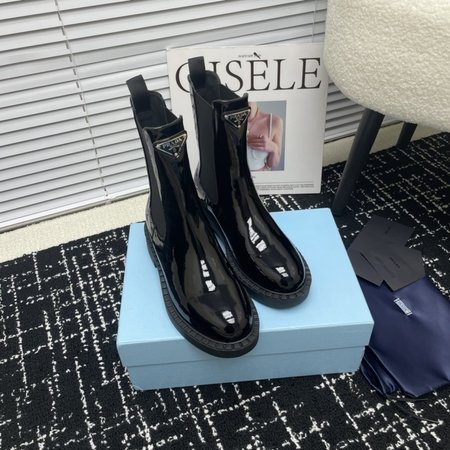 Prada Triangle logo short boots