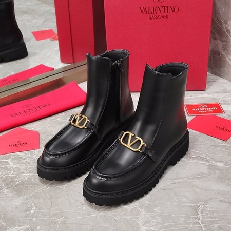 Valentino Riveted metallic ankle boots