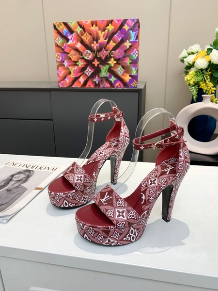 Louis Vuitton Monogram high heel sandals