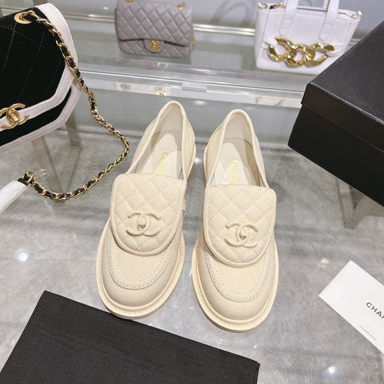 Chanel Elegant Flats Genuine Leather Upper Soft Sheepskin Lining