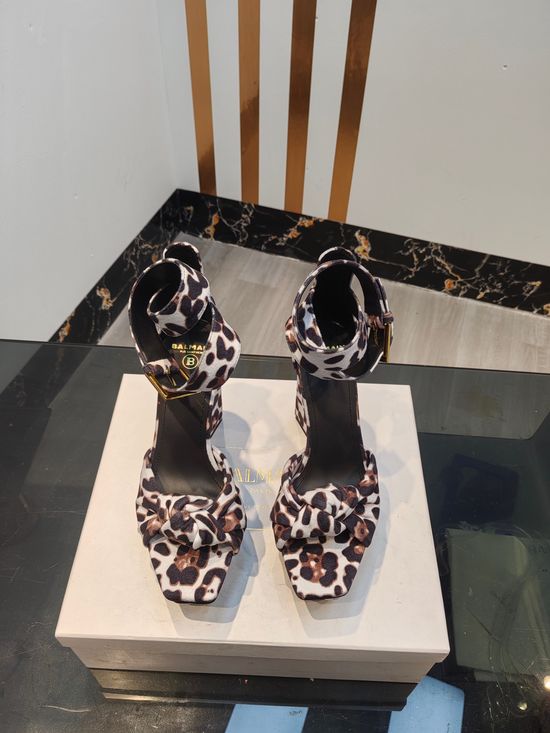 Balmain Velvet Stiletto High Heel Sandals With Premium Sole