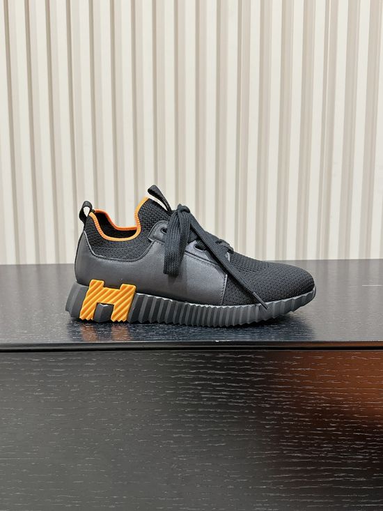 Hermes Premium Leather Suede Casual Comfort Sneakers