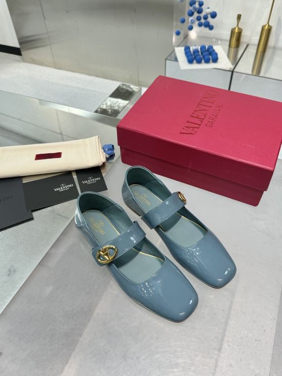 Valentino Elegant Leather Mary Jane Dress Shoes