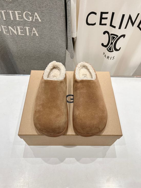 UGG Thick Sole Shearling Lined Slip On Mules Comfortable Casual Shoes
