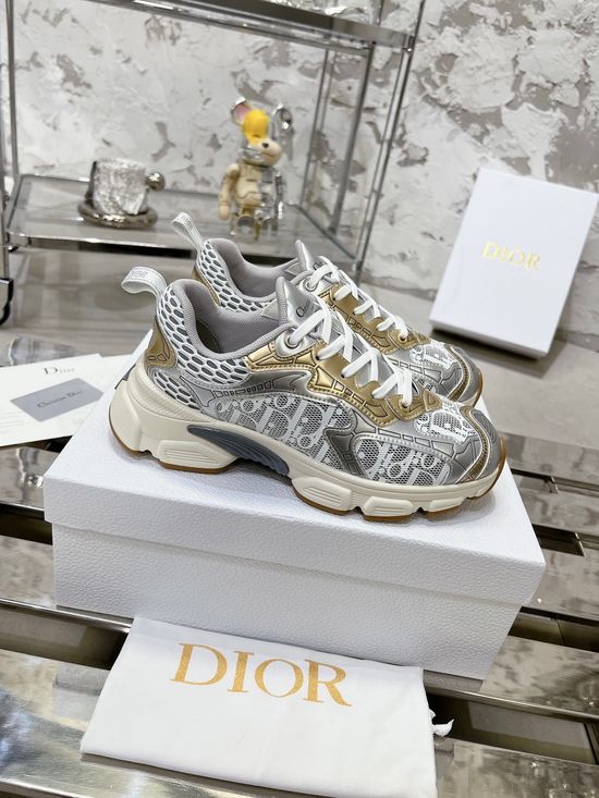 Christian Dior Lightweight Cushioned Casual Sneakers Mixed Material