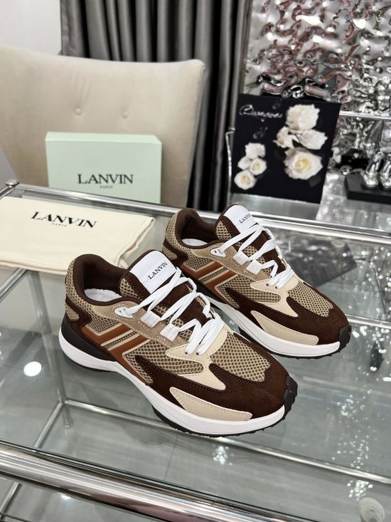 Lanvin Classic Suede Leather Casual Sneakers For Daily Wear
