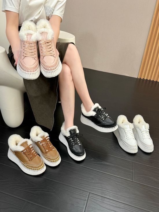 Chloe Genuine Leather Casual Shoes with Wool Lining Soft Sole