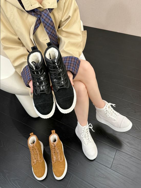 Chloe Suede Warm Footwear with Wool Lining Light Thick Sole