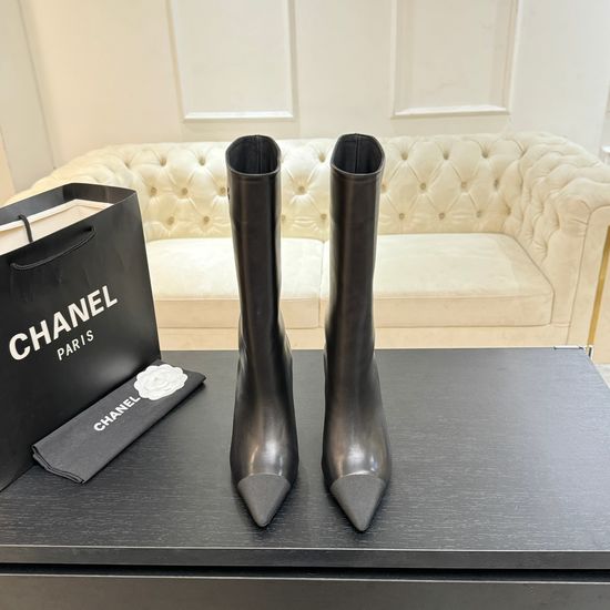 Chanel Classic Embroidered Chunky Heel Ankle Boots