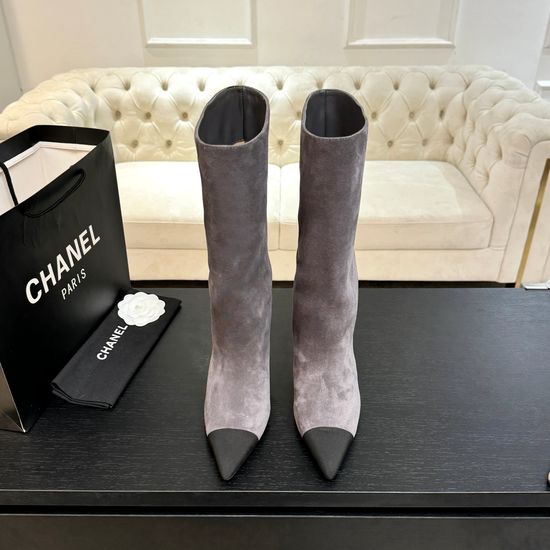 Chanel Classic Embroidered Chunky Heel Ankle Boots