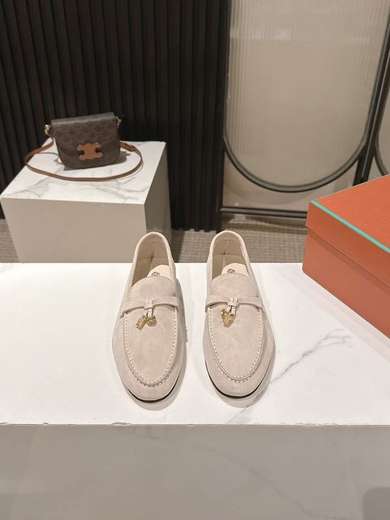 Loro Piana Classic Tassel Suede Loafers Comfortable Minimalist Daily Shoes