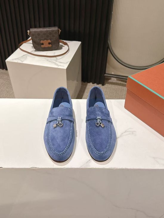Loro Piana Classic Tassel Suede Loafers Comfortable Minimalist Daily Shoes