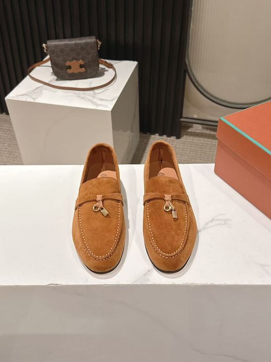 Loro Piana Classic Tassel Suede Loafers Comfortable Minimalist Daily Shoes