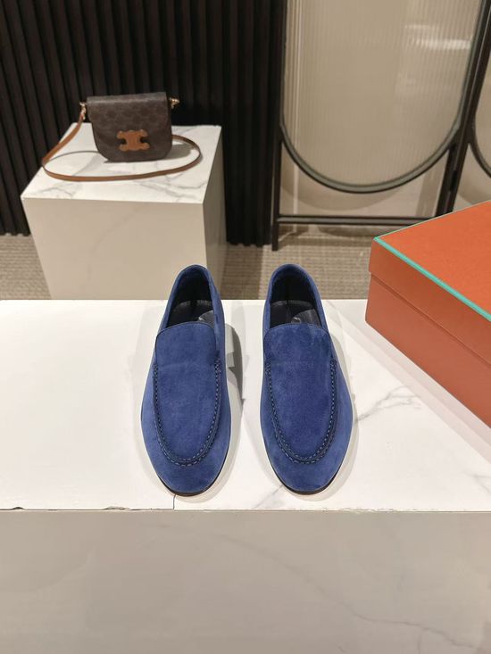 Loro Piana Classic Tassel Suede Loafers Comfortable Versatile Casual Shoes
