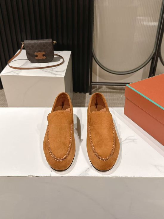 Loro Piana Classic Tassel Suede Loafers Comfortable Versatile Casual Shoes