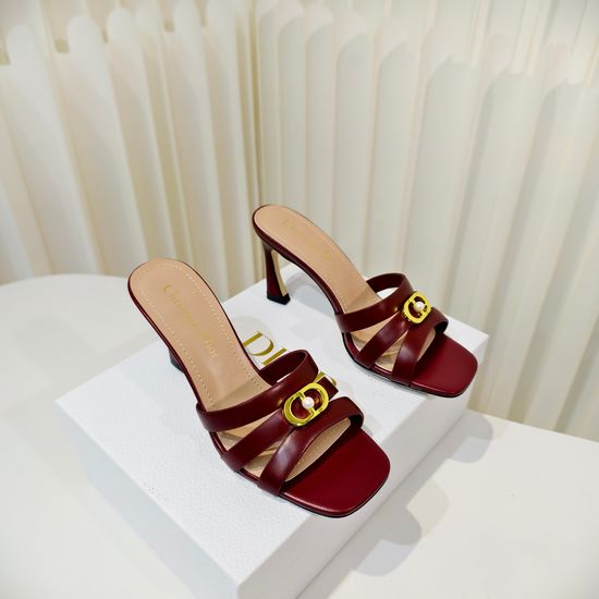 Christian Dior Elegant High-Heeled Sandals with Pearl Accents