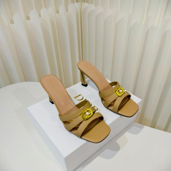 Christian Dior Elegant High-Heeled Sandals with Pearl Accents