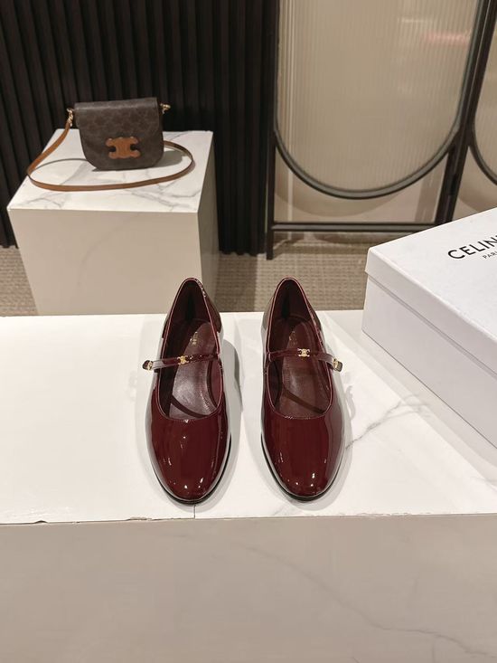 Celine Premium Patent Leather Loafers Soft Two-Wear Classic Casual Shoes