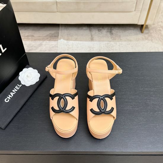 Chanel Platform Heel Soft Lining Non-slip Sandals