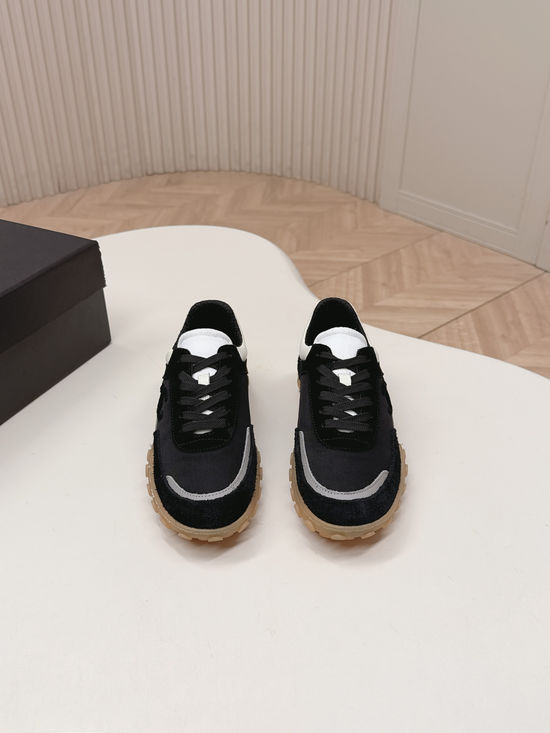 Chanel Color-block Leather Platform Casual Sneakers Comfortable