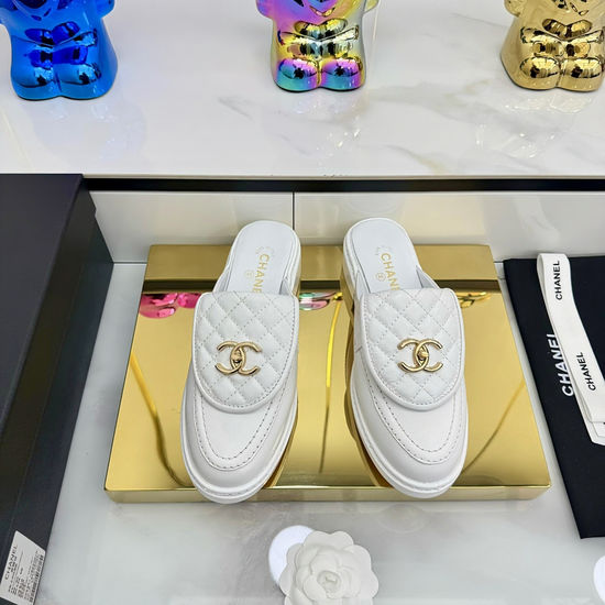 Chanel Sheepskin Leather Classic Buckle Soft Sole Slides